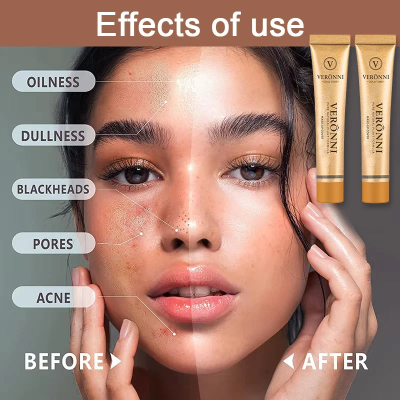 VERONNI Waterproof Liquid Concealer – Full Coverage, 14 Shades Liquid Concealer QXL