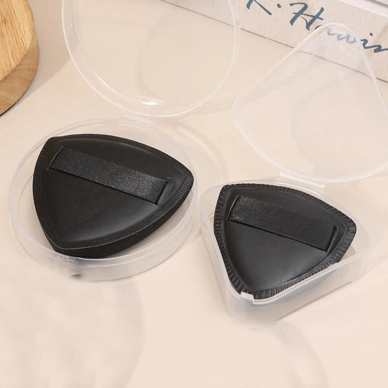 Black Sponge Powder Puff with Box | Wet & Dry Makeup Tool Makeup Sponge Puff QXL 2pcs with box