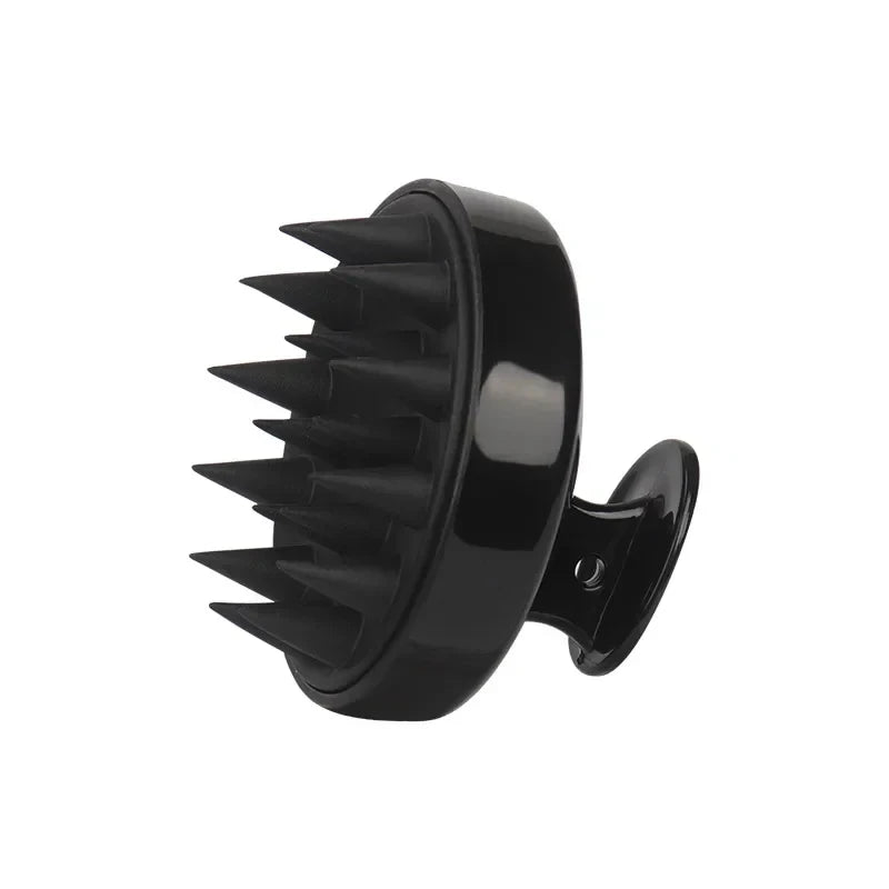 Silicone Scalp Massager Shampoo Brush | Wet & Dry Hair Comb Scalp Massage Brush QXL Black