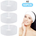 Disposable Spa Facial Headbands 10/50/100-Pack | Adjustable Disposable Facial Headbands QXL A2