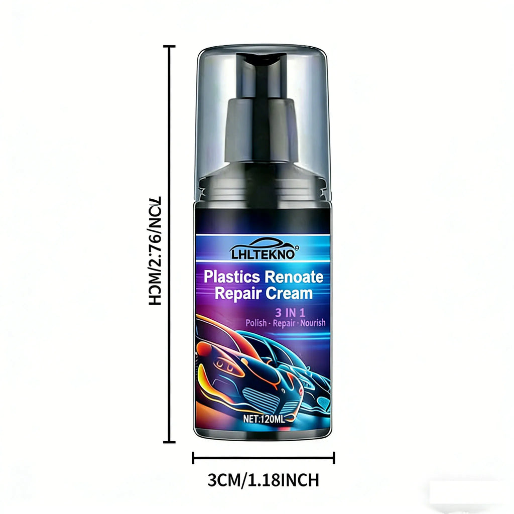 3-in-1 Auto Plastic Restorer Cream | Polish & Restore Trim Auto Plastic Restorer QXL