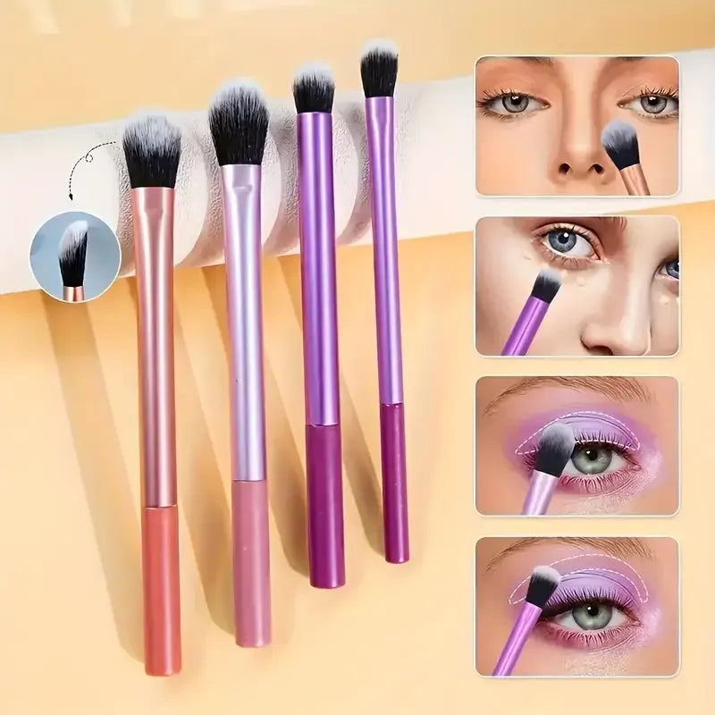 8-Piece Makeup Brush Set | Soft Synthetic Foundation & Blush Makeup Brush Set QXL