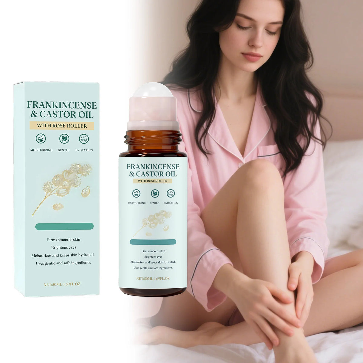 Frankincense Castor Oil Rollerball | Nourishing Face & Body Oil Facial Body Oil QXL
