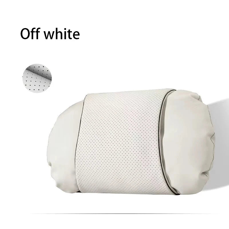 Nappa Leather Car Headrest Neck & Lumbar Pillow Set Car Seat Pillow Set QXL A style headrest