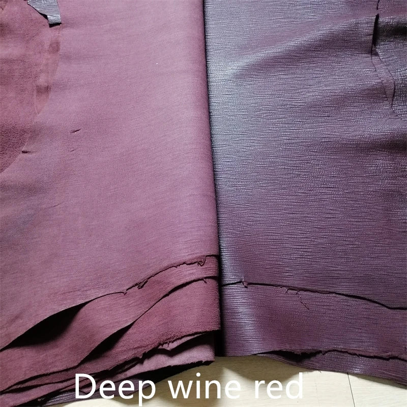 1mm Wine Red Cracked Top-Grain Sheepskin Leather | DIY Craft Craft Leather Hide QXL