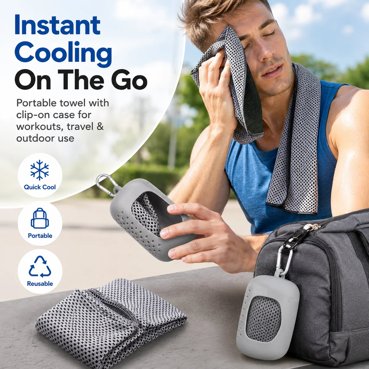 Quick-Dry Microfiber Cooling Towel | Sports, Gym & Outdoor Cooling Sports Towel QXL