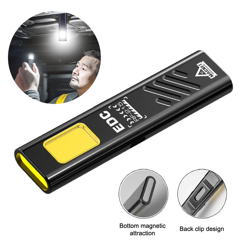 LED Rechargeable Keychain Flashlight 550LM | Magnetic Mini Torch Keychain Flashlight QXL