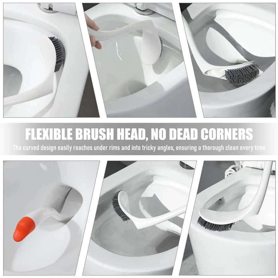 Swan Shaped Toilet Brush Set with Holder – Long Handle Toilet Brush Set QXL