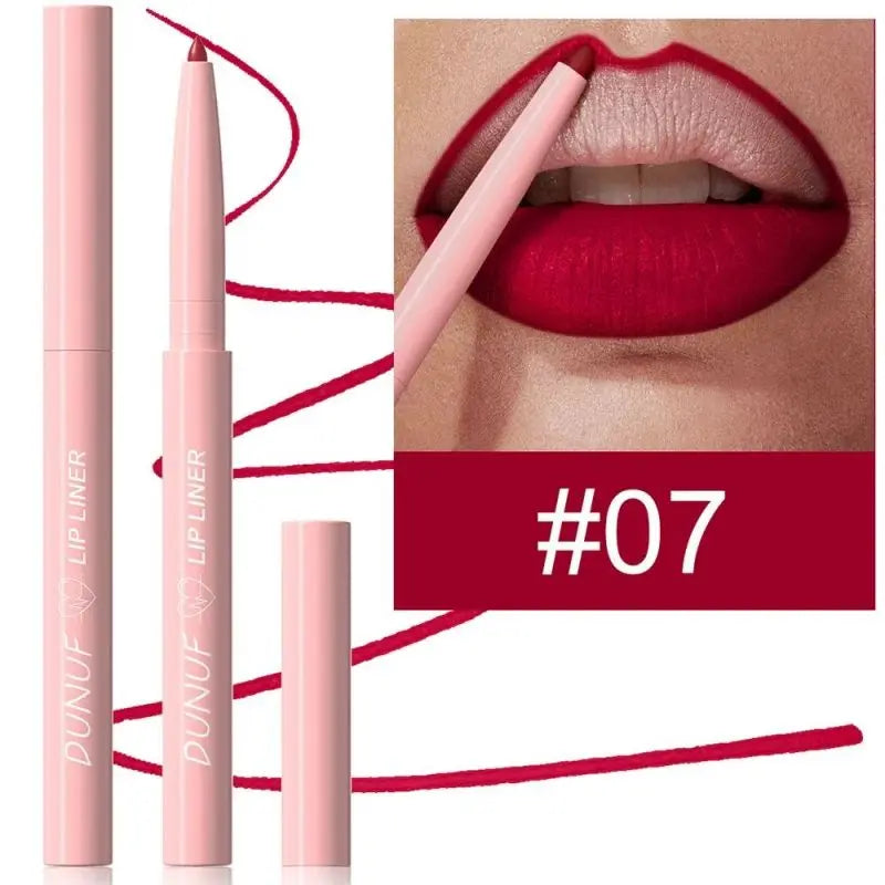 12-Color Waterproof Matte Lip Liner Set | Long-Lasting Lip Liner Pencil QXL wine red