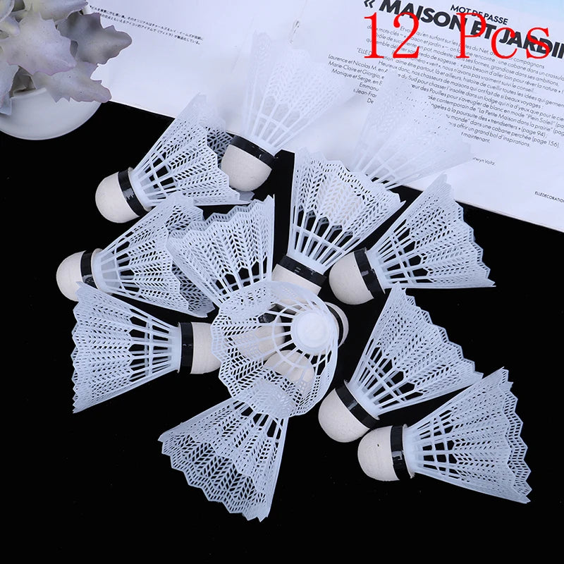 12-Pack Plastic Badminton Shuttlecocks | Practice & Training Badminton Shuttlecocks QXL Default Title