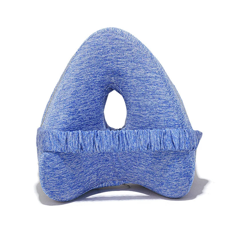 Memory Foam Knee Pillow for Side Sleepers | Leg Support Knee Support Pillow QXL Blue-5