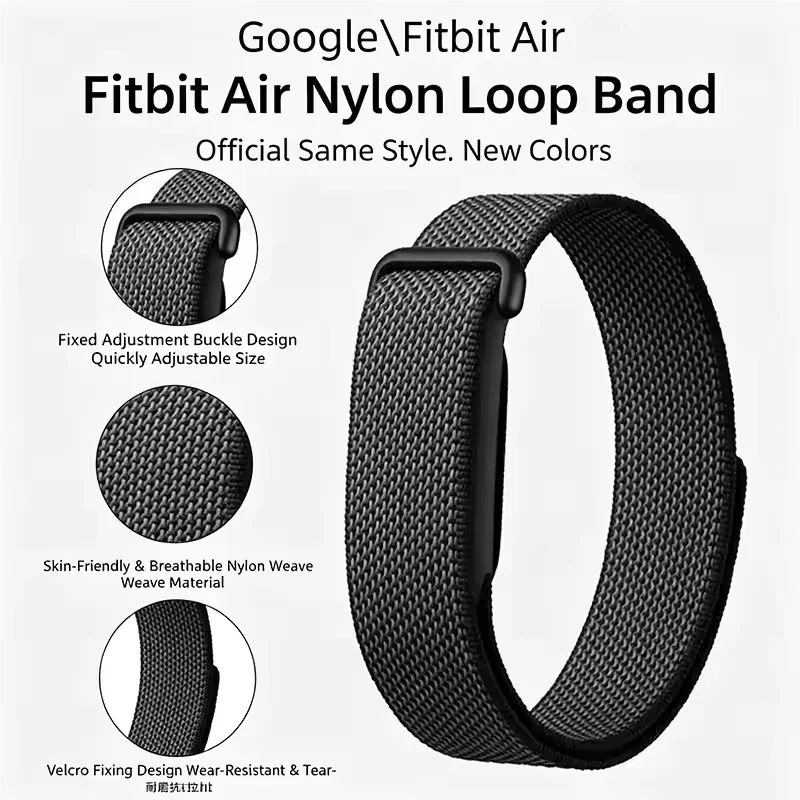 Nylon Braided Fitbit Watch Strap – Velcro Quick-Dry Sports Band Watch Strap QXL