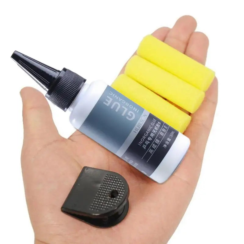 Table Tennis Glue & Paddle Cleaner Bundle | ITTF Inorganic 30ml Racket Maintenance Kit QXL