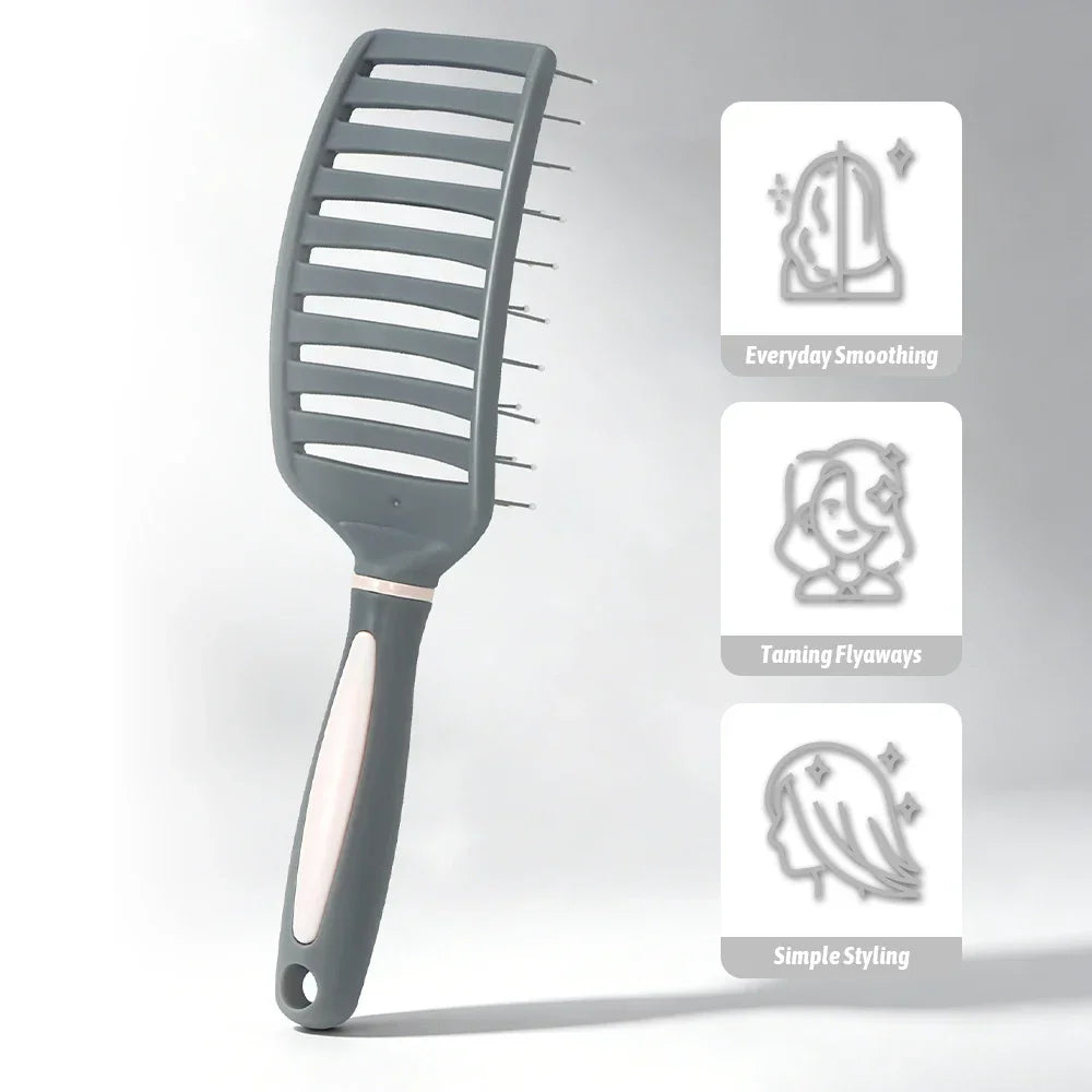 Detangling Hair Brush Bristle & Nylon | Scalp Massage Comb Detangling Hair Brush QXL