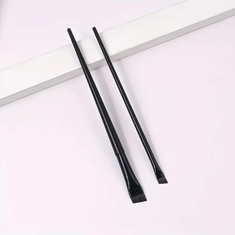 3-Piece Angled Eyeliner & Eyebrow Brush Set | Ultra-Thin Eye Makeup Brush Set QXL 2pcs