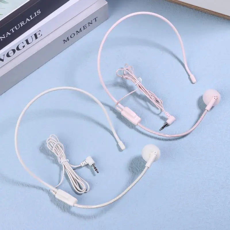 Wired 3.5mm Head-Mounted Headset Mic for Teaching & Meetings Headset Microphone QXL