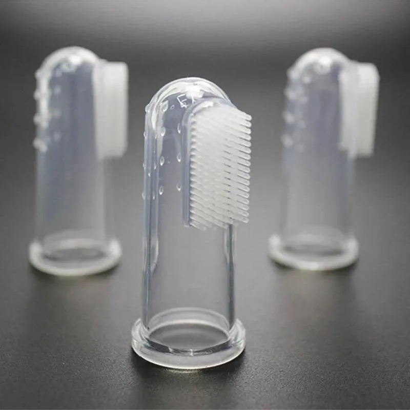 3-Pack Silicone Finger Toothbrush for Dogs & Cats | Pet Dental Pet Finger Toothbrush QXL
