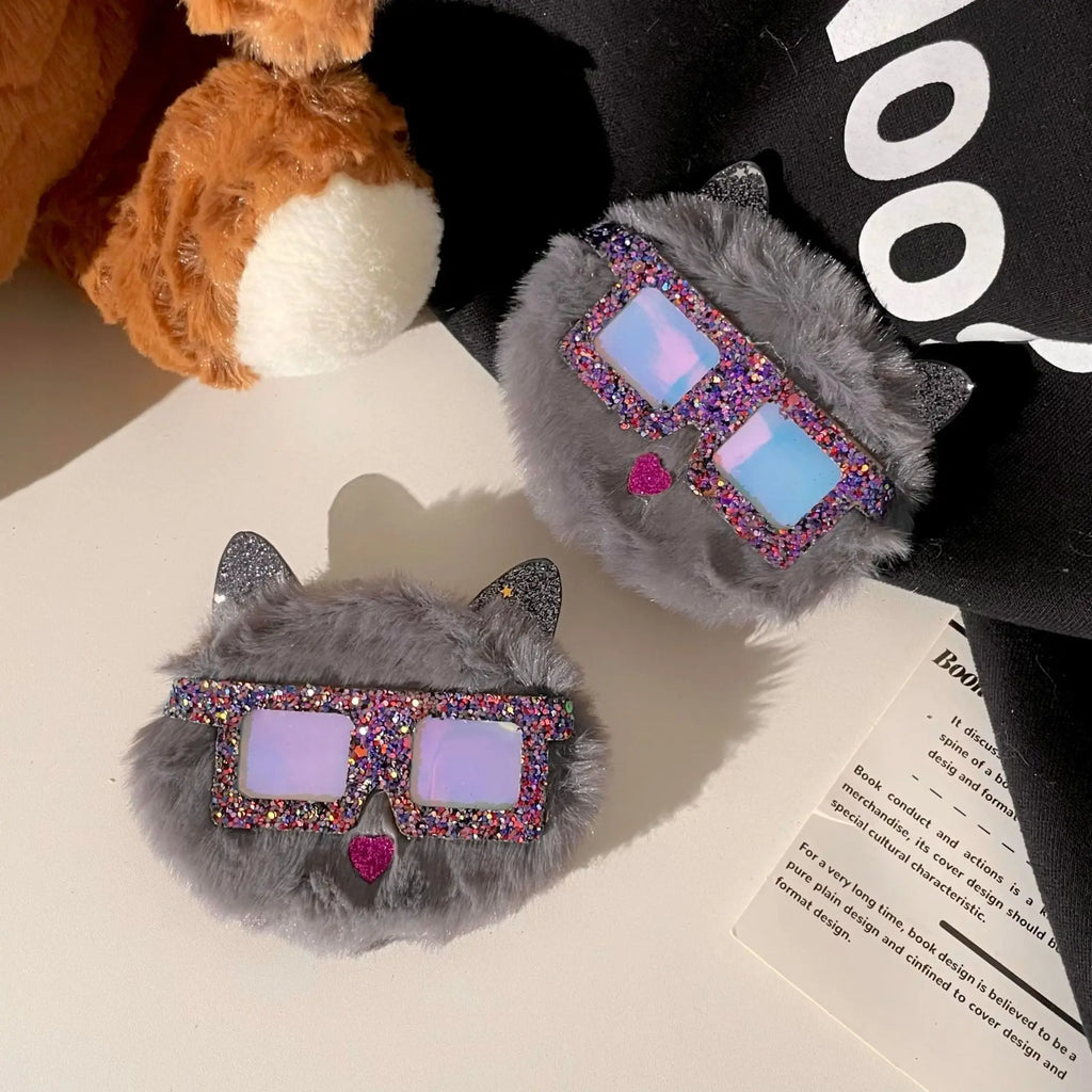 Cartoon Cat Double-Sided Folding Compact Mirror | 2x Magnify Compact Pocket Mirror QXL