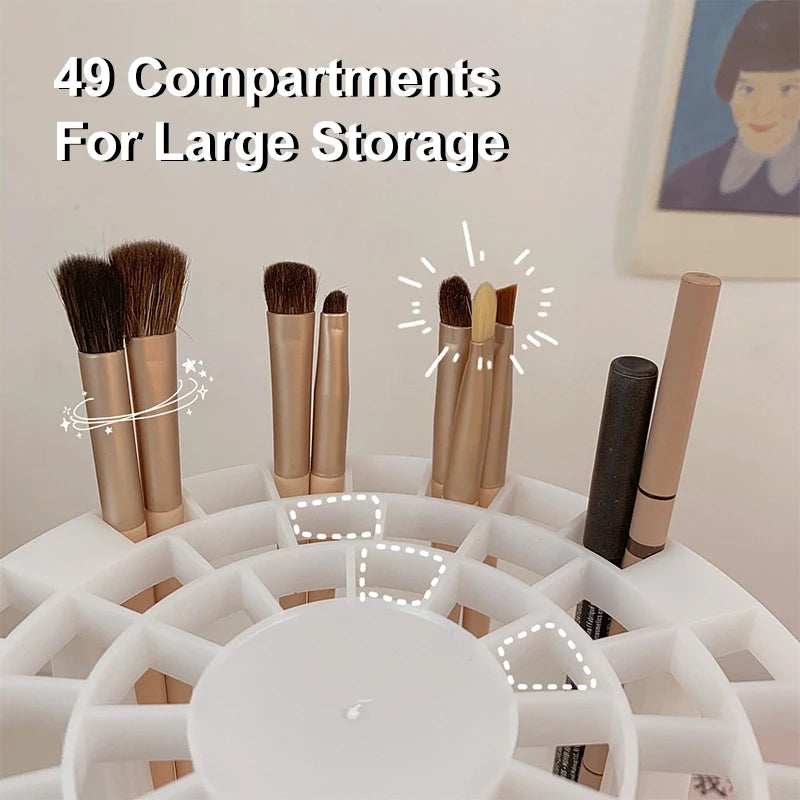 Pink Makeup Brush Holder | Large Capacity Desk Organizer Makeup Brush Holder QXL