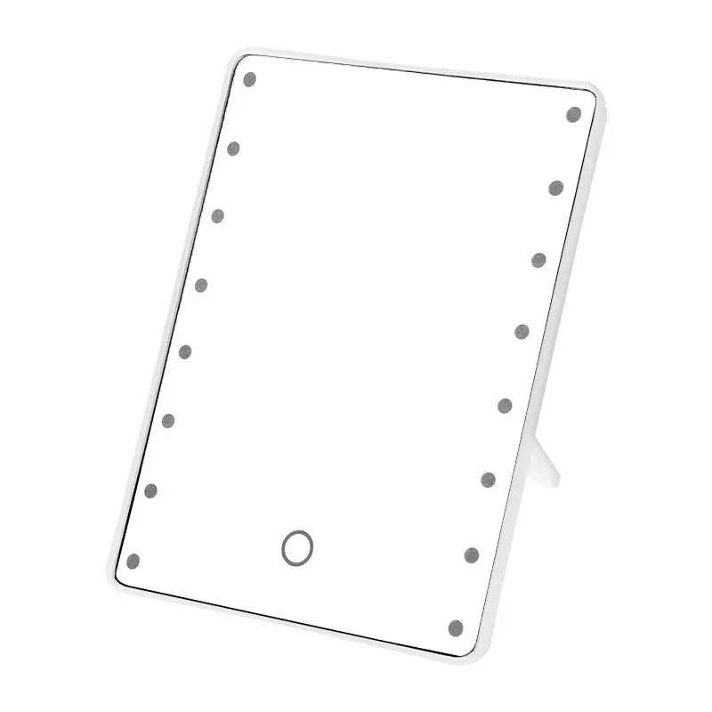 Travel Lighted Makeup Mirror | 180° Rotation & Adjustable Light Lighted Vanity Mirror QXL white