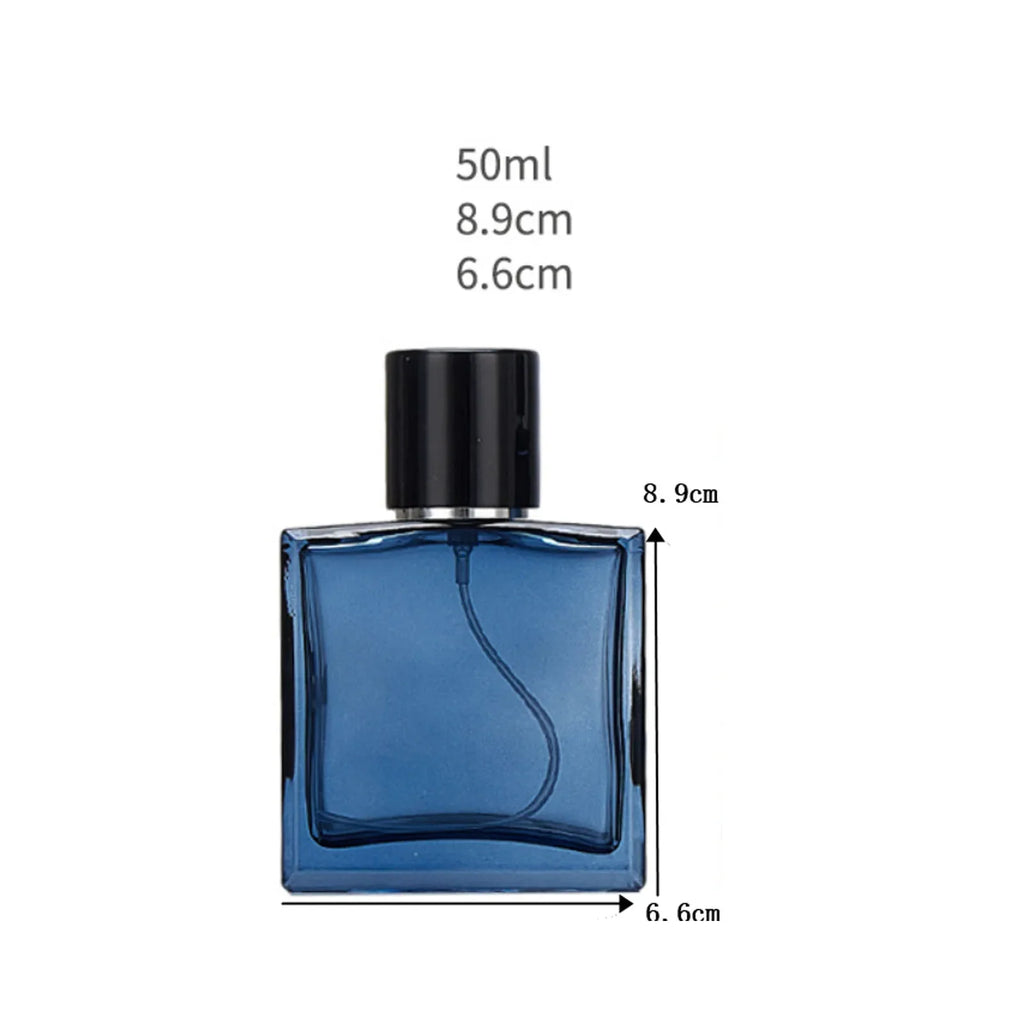 50/100ml Flat Square Glass Perfume Spray Bottle | Refillable Perfume Spray Bottle QXL