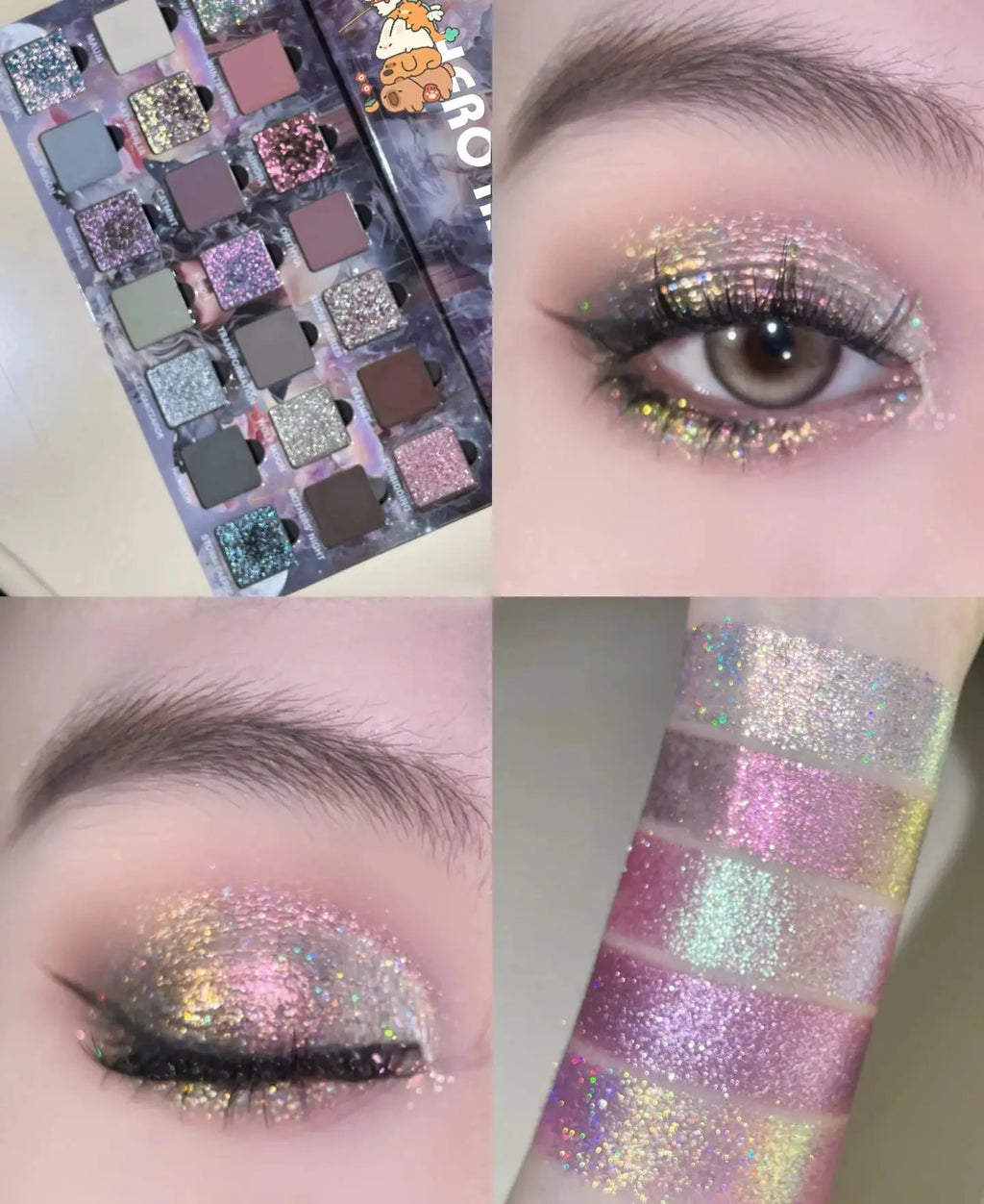 21-Color Chameleon Eyeshadow Palette | Matte Shimmer Glitter Eyeshadow Palette QXL