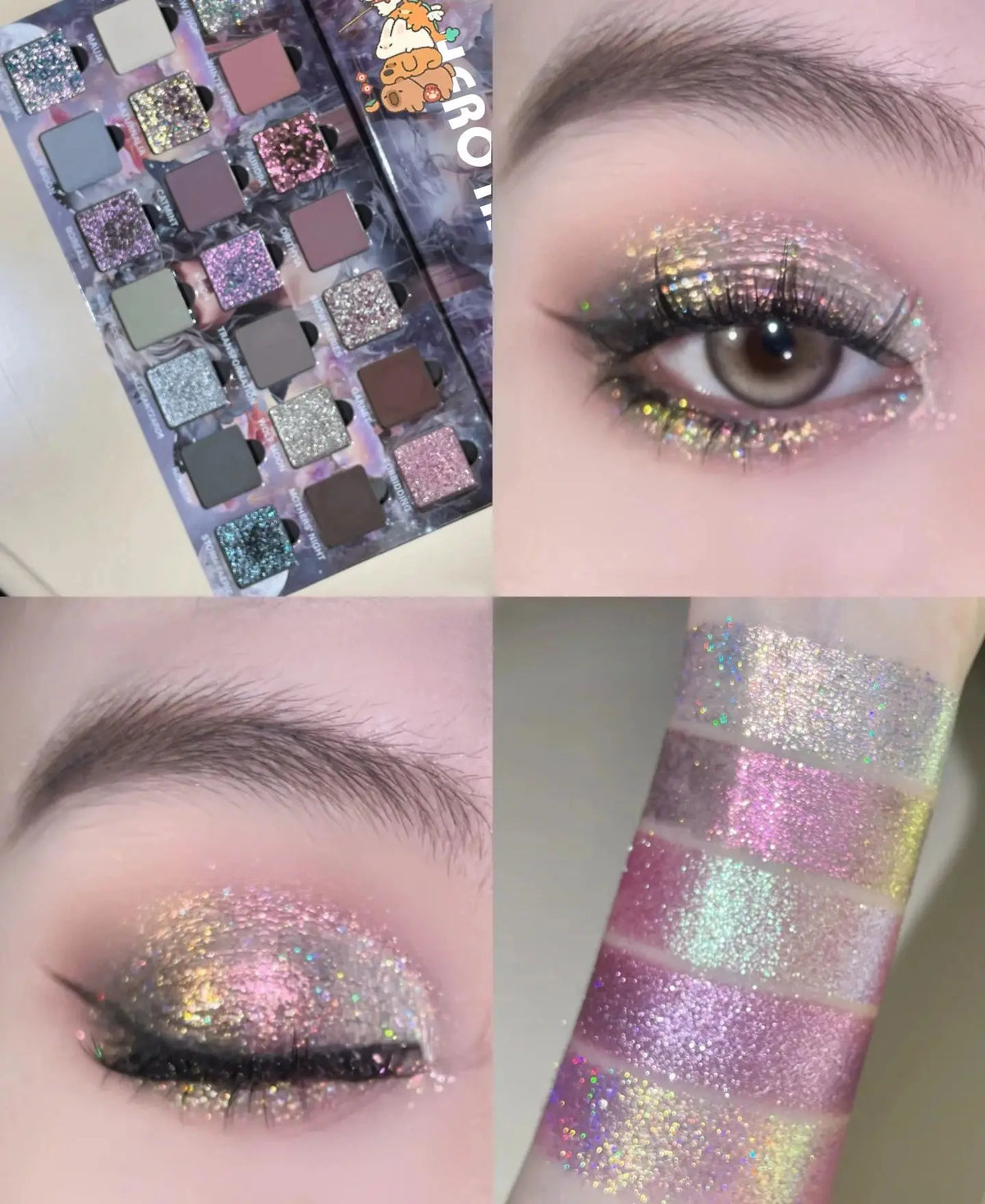 21-Color Chameleon Eyeshadow Palette | Matte Shimmer Glitter Eyeshadow Palette QXL