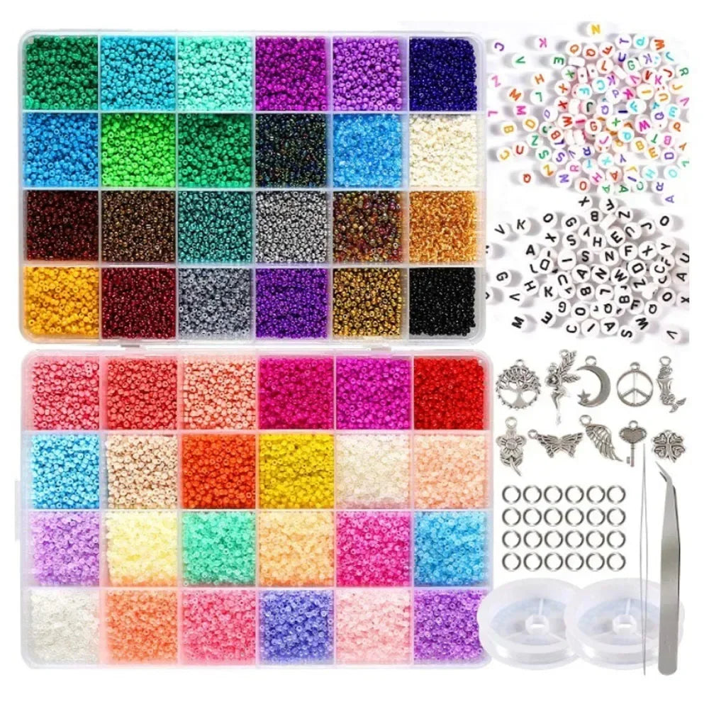 Stainless Steel Bead Loom Kit | 48 Clay Beads DIY Jewelry Bead Loom Kit QXL