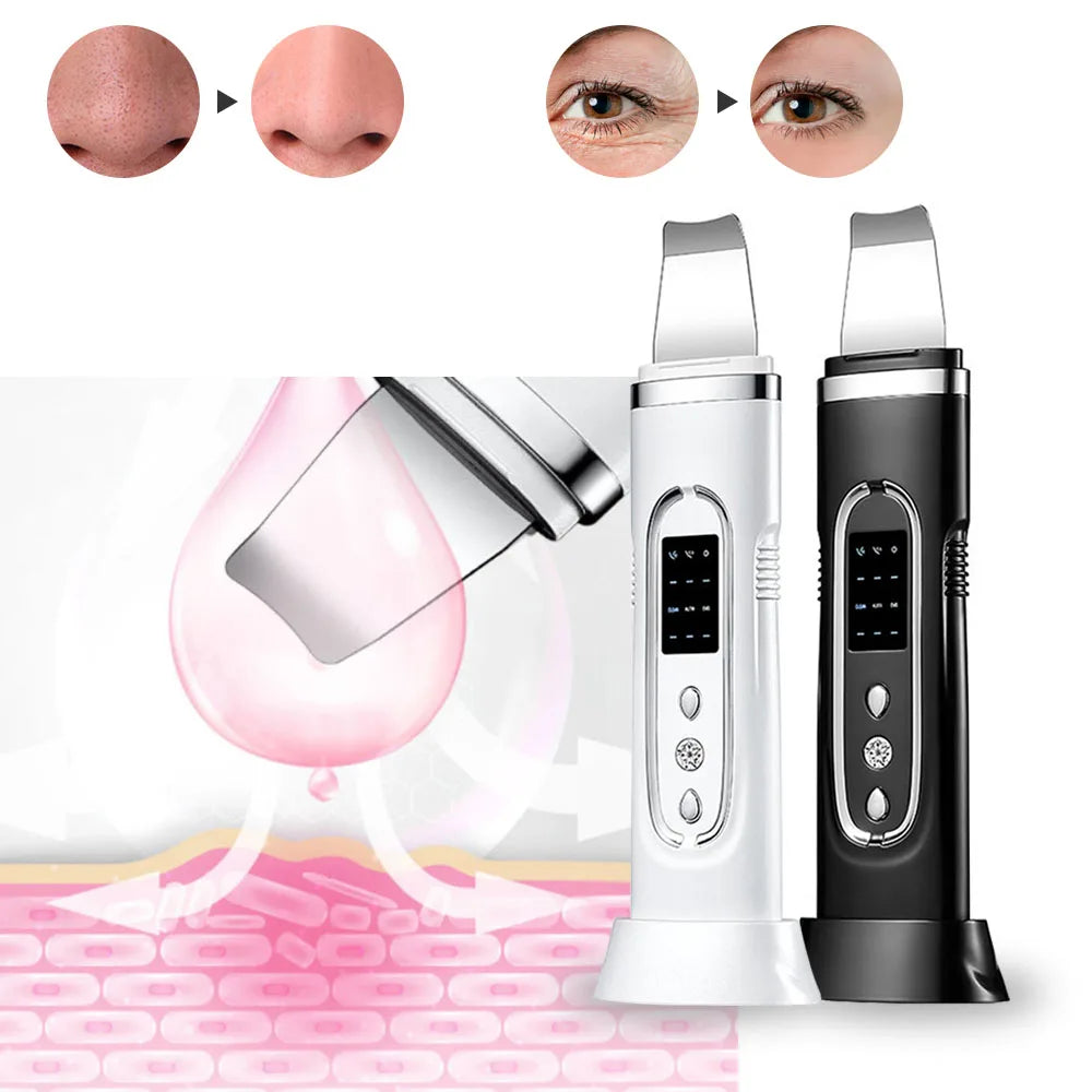 Ultrasonic Skin Scrubber | Deep Pore Cleansing Facial Device Ultrasonic Facial Scrubber QXL