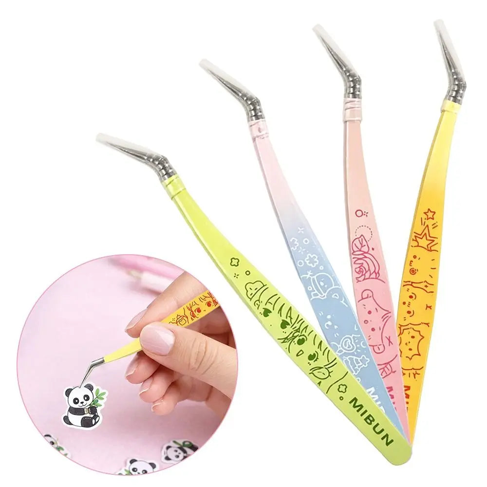 Cartoon Stainless Steel Eyelash Extension Tweezers – Precision Eyelash Tweezers QXL