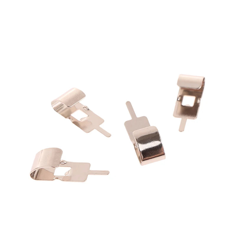 50-Pack Spring Steel 18650 Battery Clips with Contact Insert Battery Clip QXL