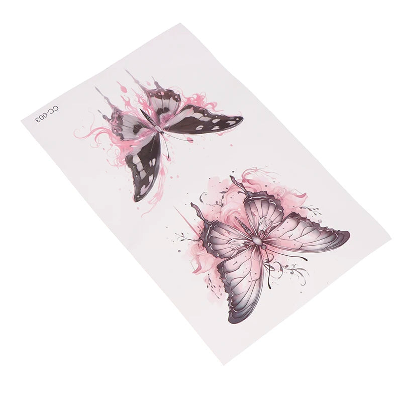 Colorful Butterfly Temporary Tattoos – Body Art Sheet Temporary Tattoo Sheet QXL