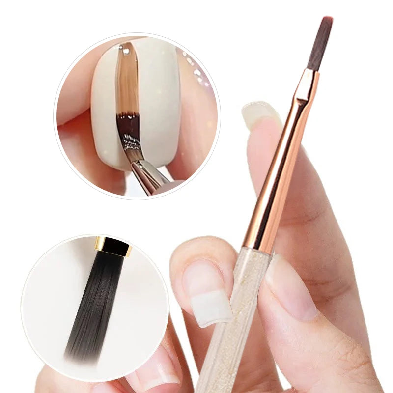 French Plaid Nail Art Brush Set | Grid & Line Drawing Pen Nail Art Brush QXL