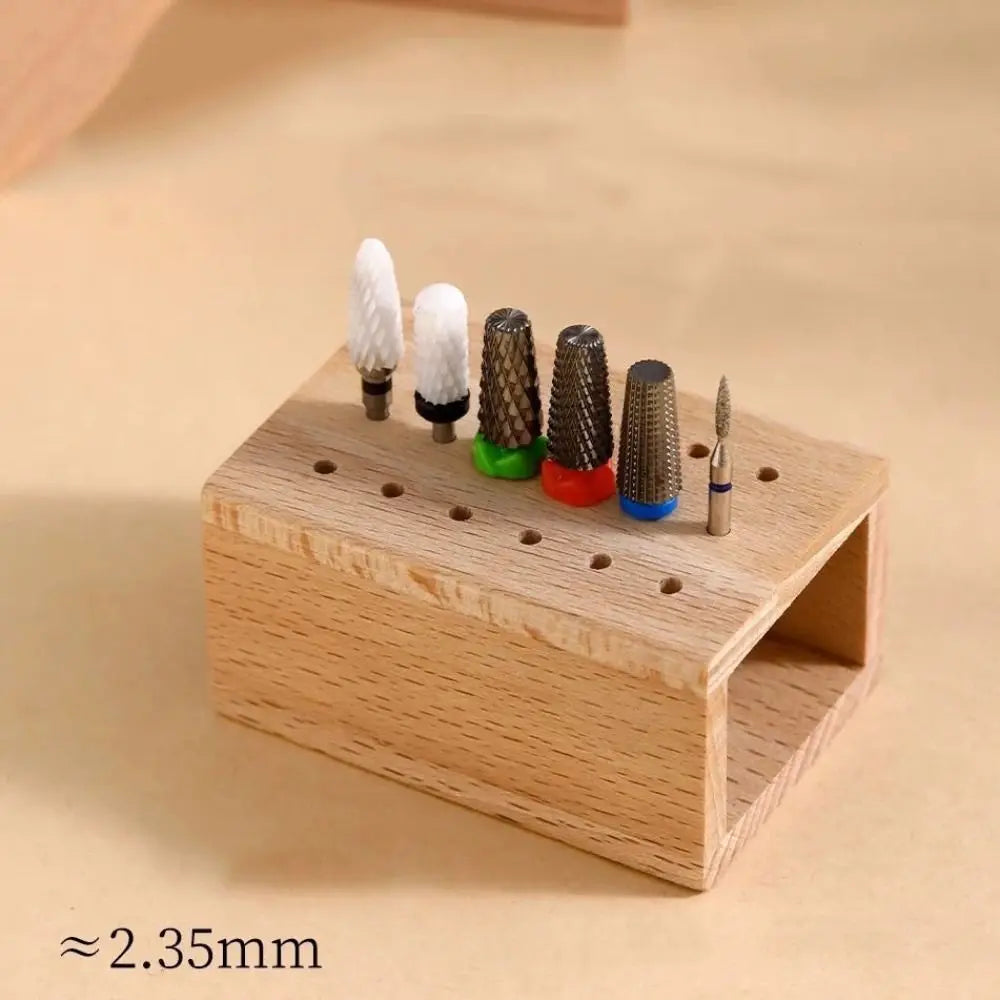 18-Hole Wood Nail Drill Bit Holder & Organizer Stand Nail Drill Bit Holder QXL
