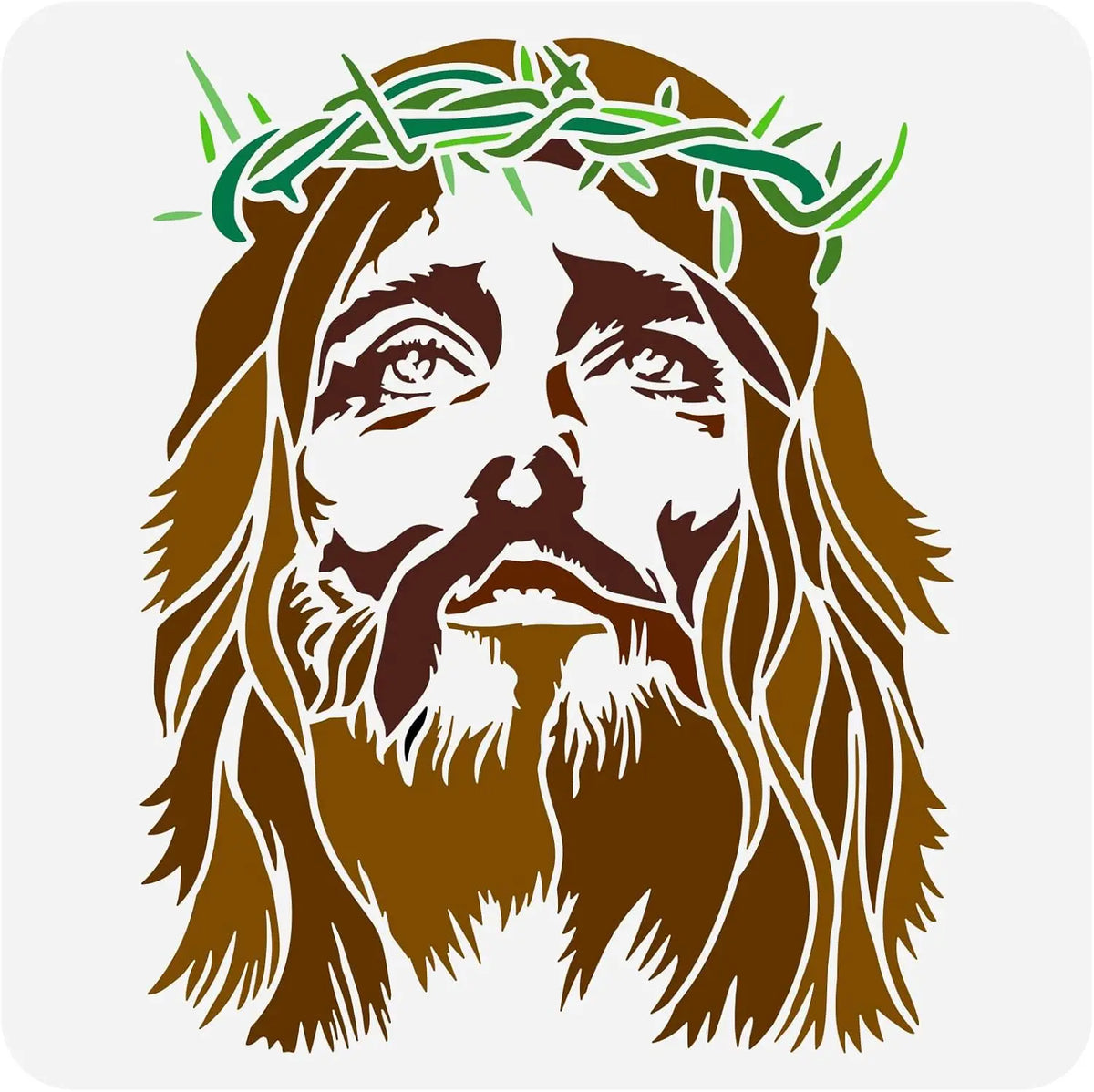 Christ Crown of Thorns Reusable Stencil 11.8" | Religious DIY Craft Painting Stencil QXL AECH04-14257
