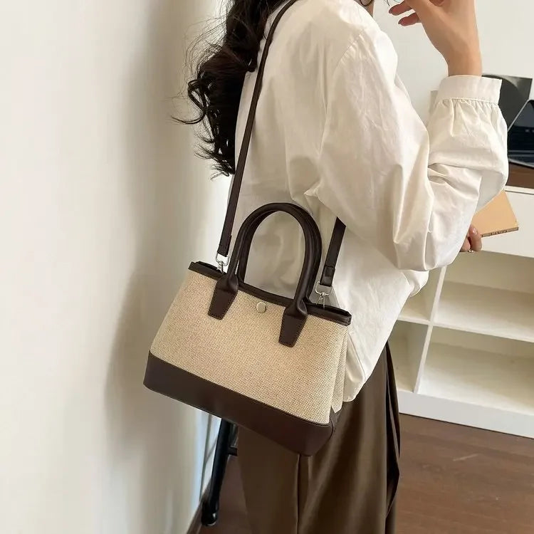 Women's Vintage Leather Crossbody Messenger Bag | Elegant Style Crossbody Handbag QXL