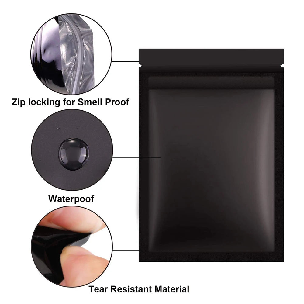 Frosted Self-Sealing Bags | U-Cut Opening & Wide Resealable Seal Resealable Storage Bags QXL