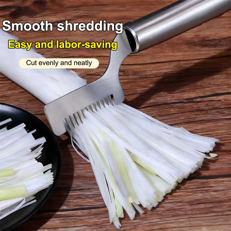 Stainless Steel Green Onion Scallion Shredder & Slicer Vegetable Shredder QXL