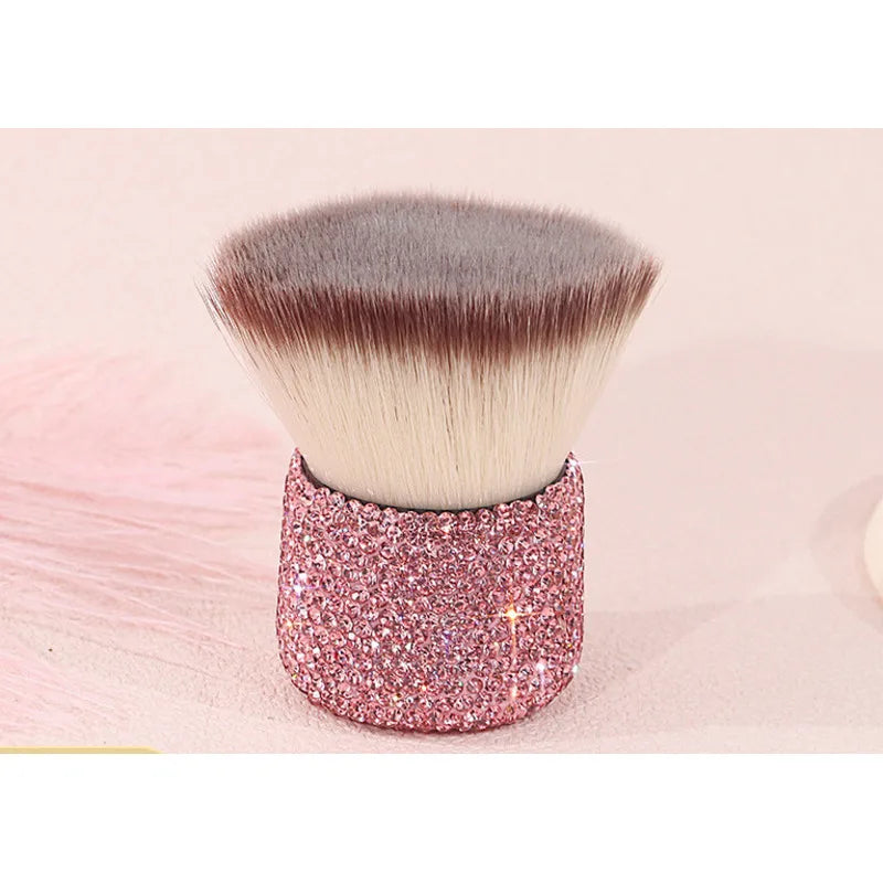 Extra-Large Flat Powder & Nail Cleaning Brush | Highlighter Powder Makeup Brush QXL Pink