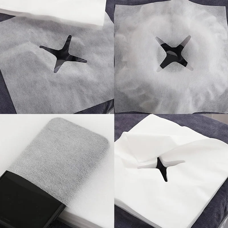 Disposable Non-Woven Hole Towel Covers | Salon Bed Sheets 50/300 Disposable Salon Cover QXL