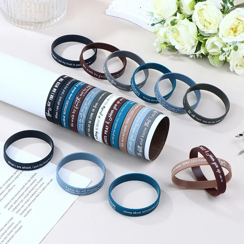 36-Pack Christian Silicone Wristbands | Bible Verse Bracelets Silicone Wristbands QXL