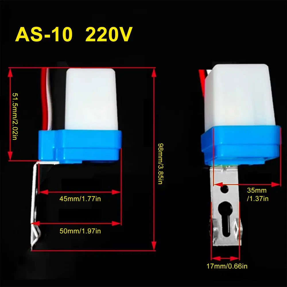 220V Photocell Light Switch | Auto On/Off Sensor IP44 10A Photocell Light Switch QXL 1pcs
