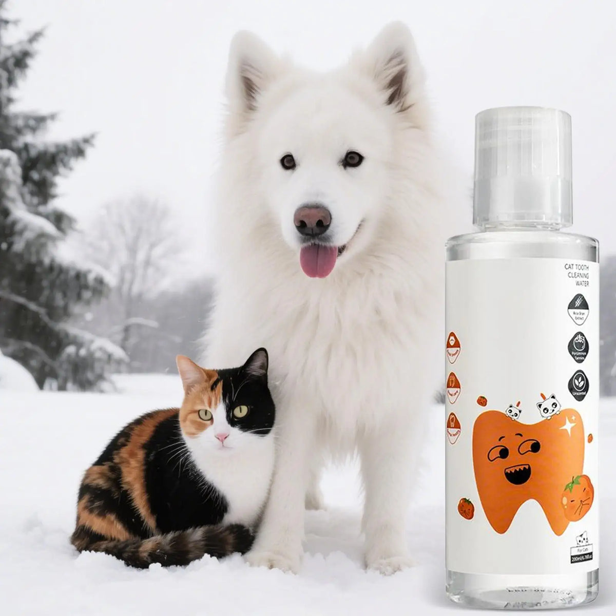 200ml Pet Dental Water Additive – Dog & Cat Teeth Cleaner Pet Dental Additive QXL