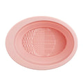 Silicone Makeup Brush & Powder Puff Cleaning Board Brush Cleaning Board QXL Pink 1pc