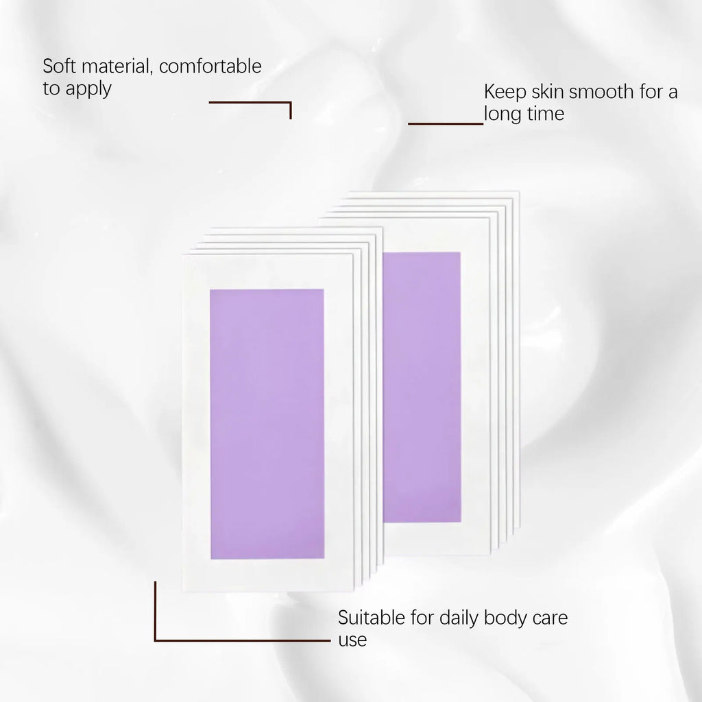 Cold Wax Hair Removal Strips | Face, Body & Legs – 20-Pack Cold Wax Strips QXL