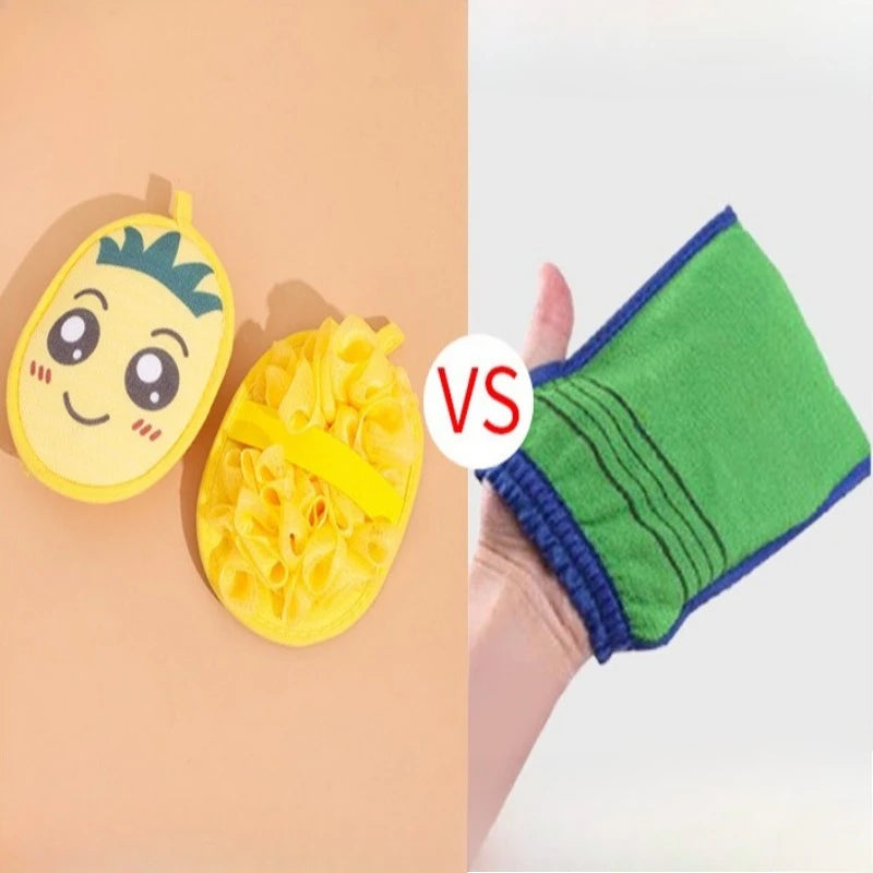 Pineapple Double-Sided Bath Gloves | Exfoliating Body Scrubber Exfoliating Bath Gloves QXL