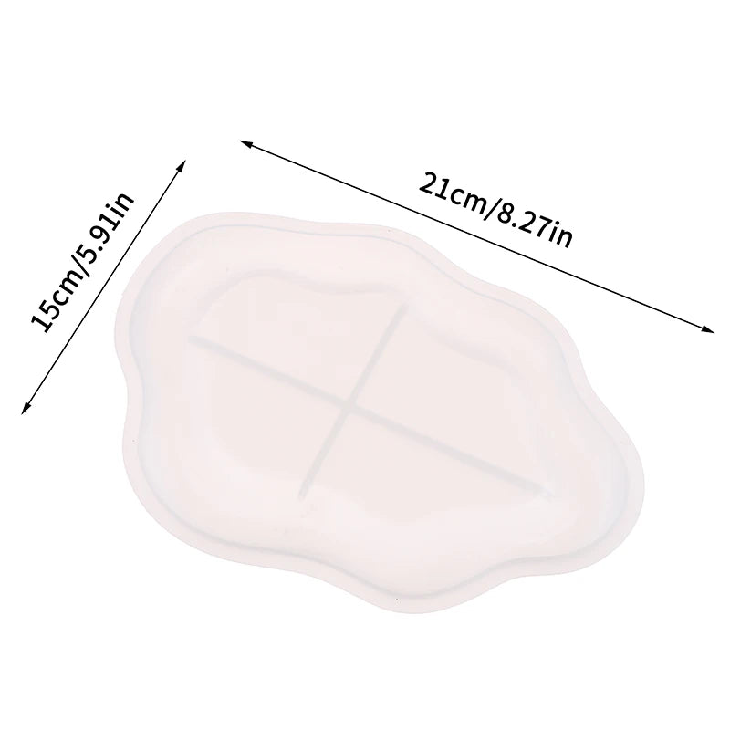 Cloud Shape Silicone Resin Mold – DIY Tray & Candle Holder Silicone Casting Mold QXL Transparent