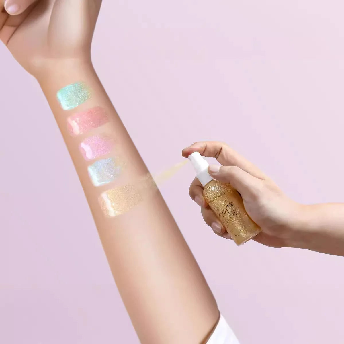 Glitter Body Highlight Spray – 5 Colors Face & Hair Illuminator Body Highlight Spray QXL