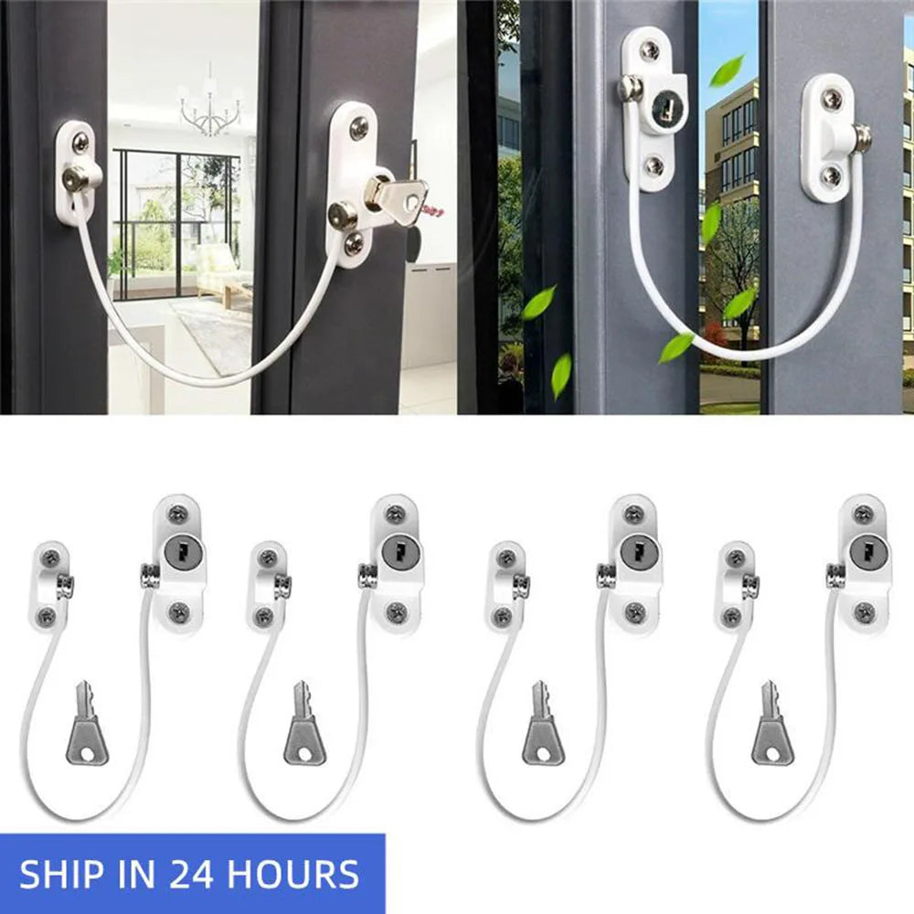 Baby Safety Window Locks Stainless Steel Child Guard 4/8-Pack Baby Safety Lock QXL
