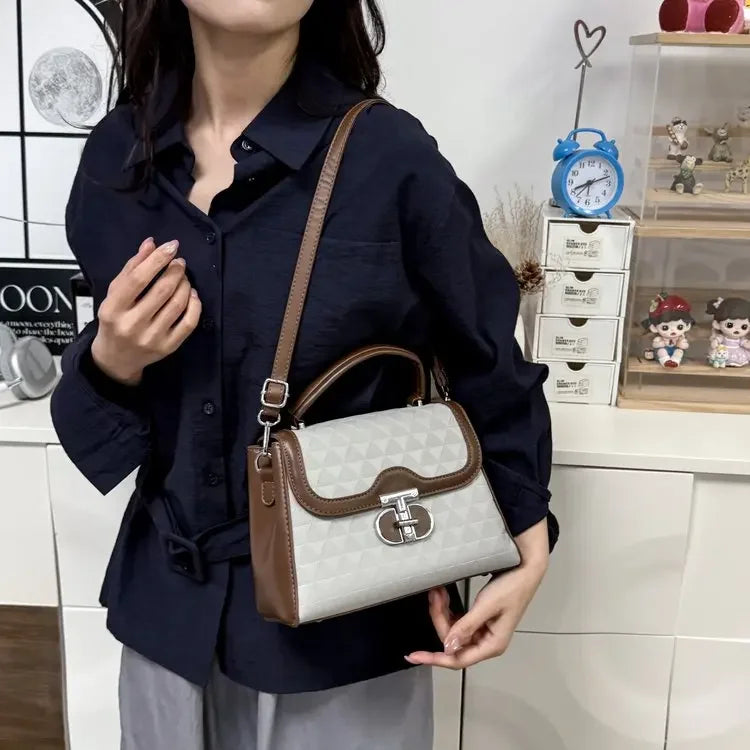Luxury Leather Diaper Bag | Elegant Vintage Paris Style Leather Diaper Bag QXL